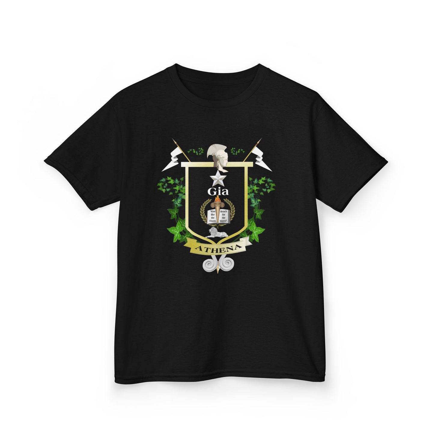 Gia__ __ Athena _Kids Heavy Cotton™ Tee - Custom Athena Shield Design