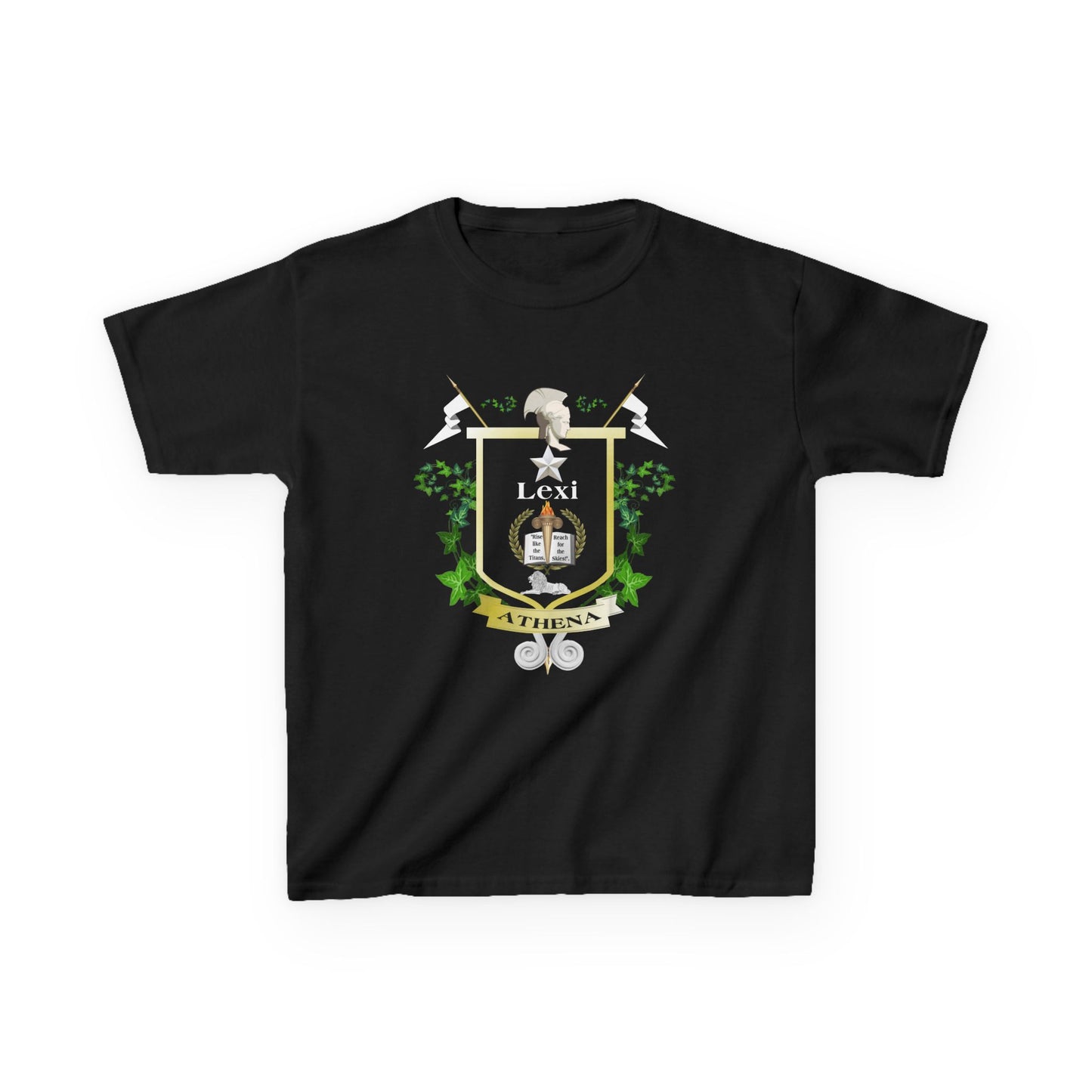 LEXI __ Athena _Kids Heavy Cotton™ Tee - Custom Athena Shield Design