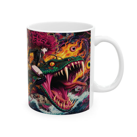 “Coffee, Chaos & Cold-Blooded Companions” – Evil eye handles curses; I handle the sass.
