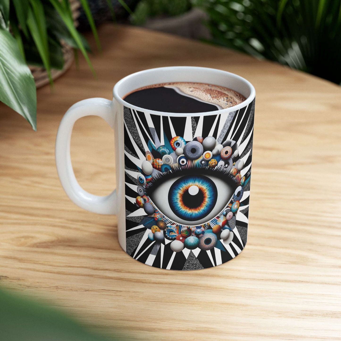 “Bad Moods Brewed Fresh, Evil Eye on Standby” – Perfect for Monday meetings. - White