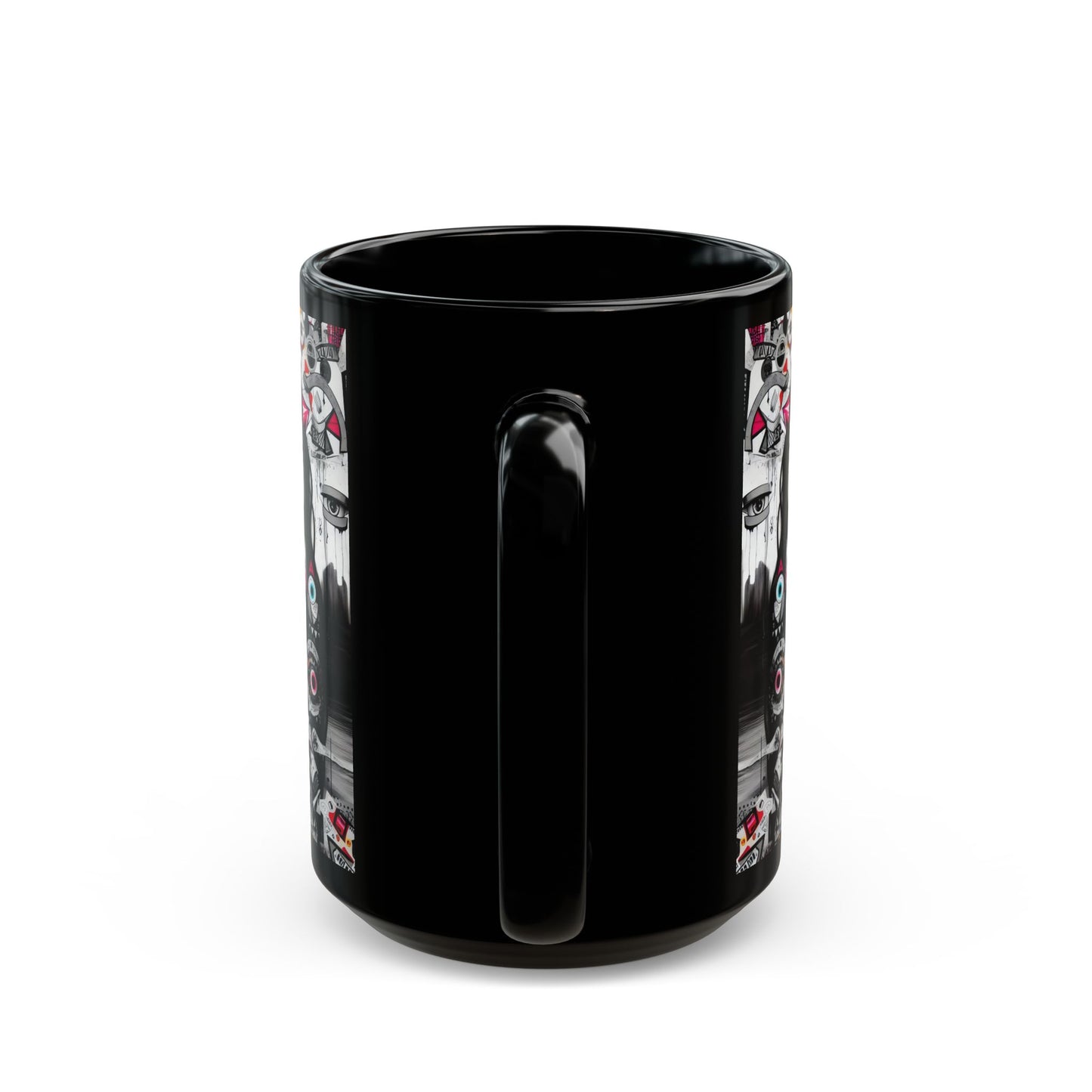 “Mona Lisa Smile, Evil Eye Stare, Morning Coffee Glare” – Classic art, modern attitude.