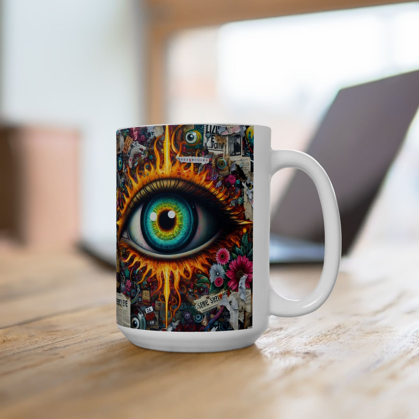 “Office Politics & Evil Eye Protection” – Sipping, judging, blocking negativity. -  White