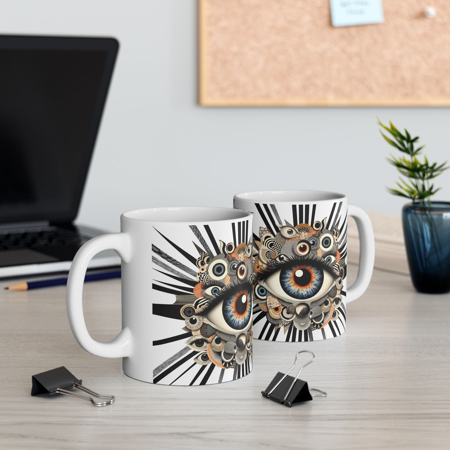 “Coffee First, Sarcasm Second, Evil Eye Always” – Morning mantra for open-plan survival. - White on White