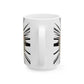 “Coffee First, Sarcasm Second, Evil Eye Always” – Morning mantra for open-plan survival. - White on White
