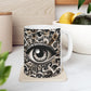 “Caffeinated Shade & Cubicle Spells” – Evil eye deflects drama so I can sip in peace.