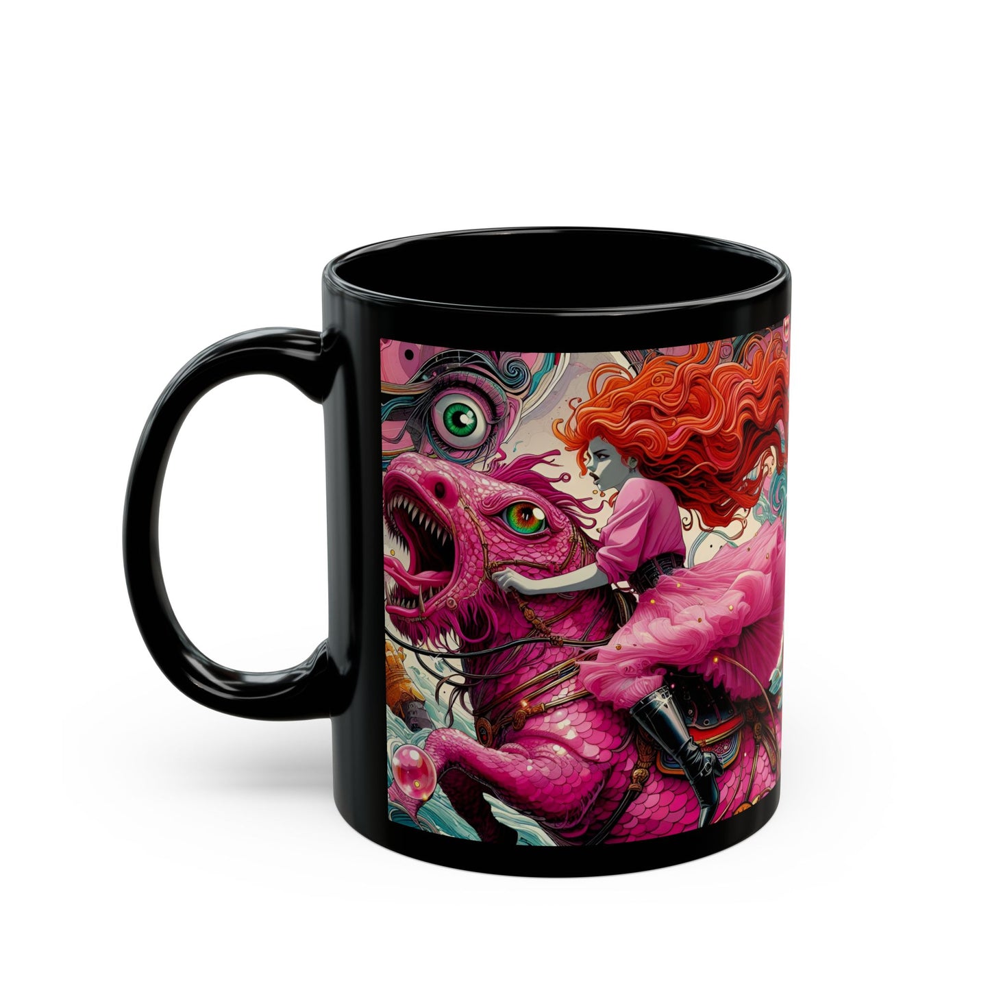 “Galloping Through Drama, Fueled by Coffee & the Evil Eye” – Red curls, sharp sarcasm, unstoppable.