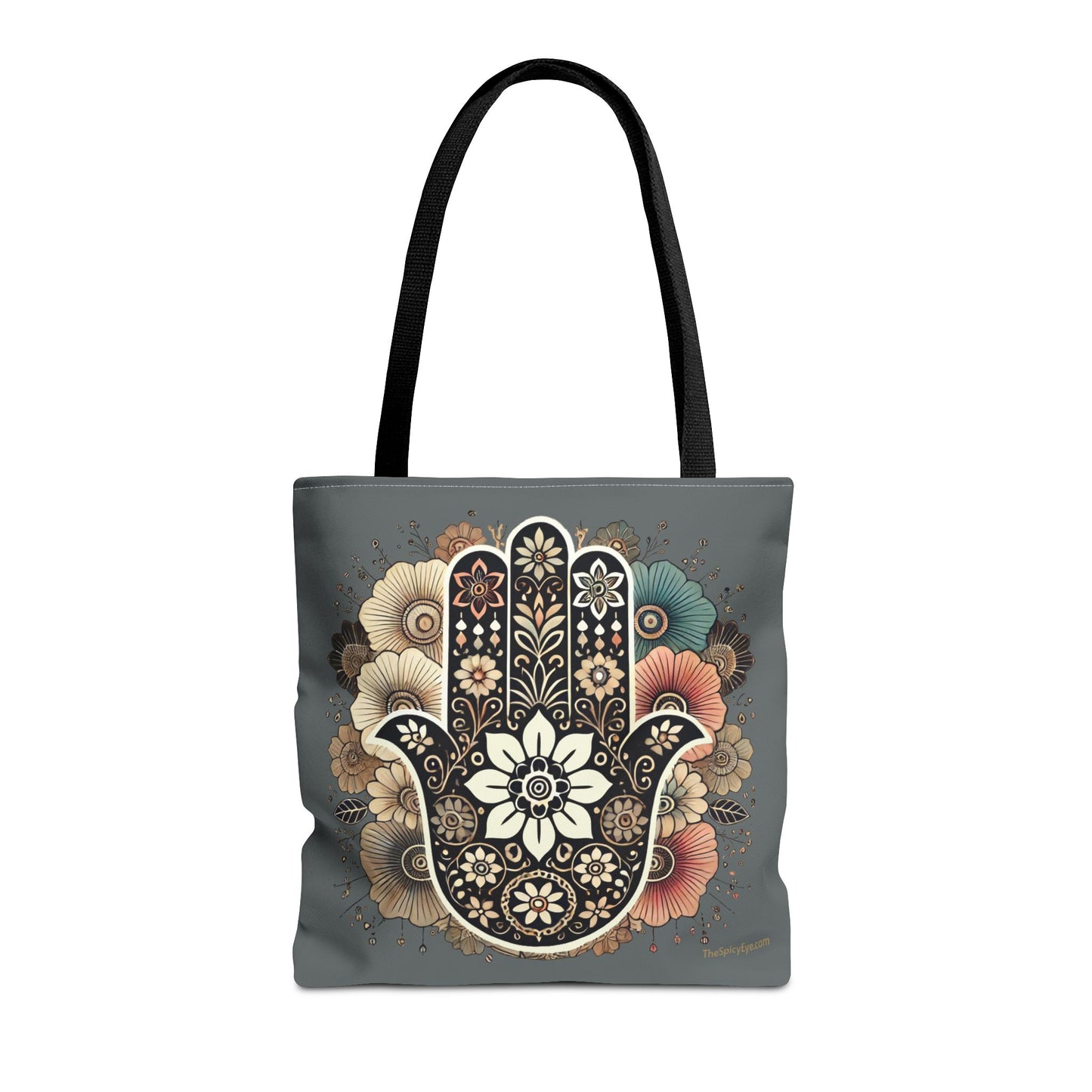 Boho Blossom Hamsa Tote