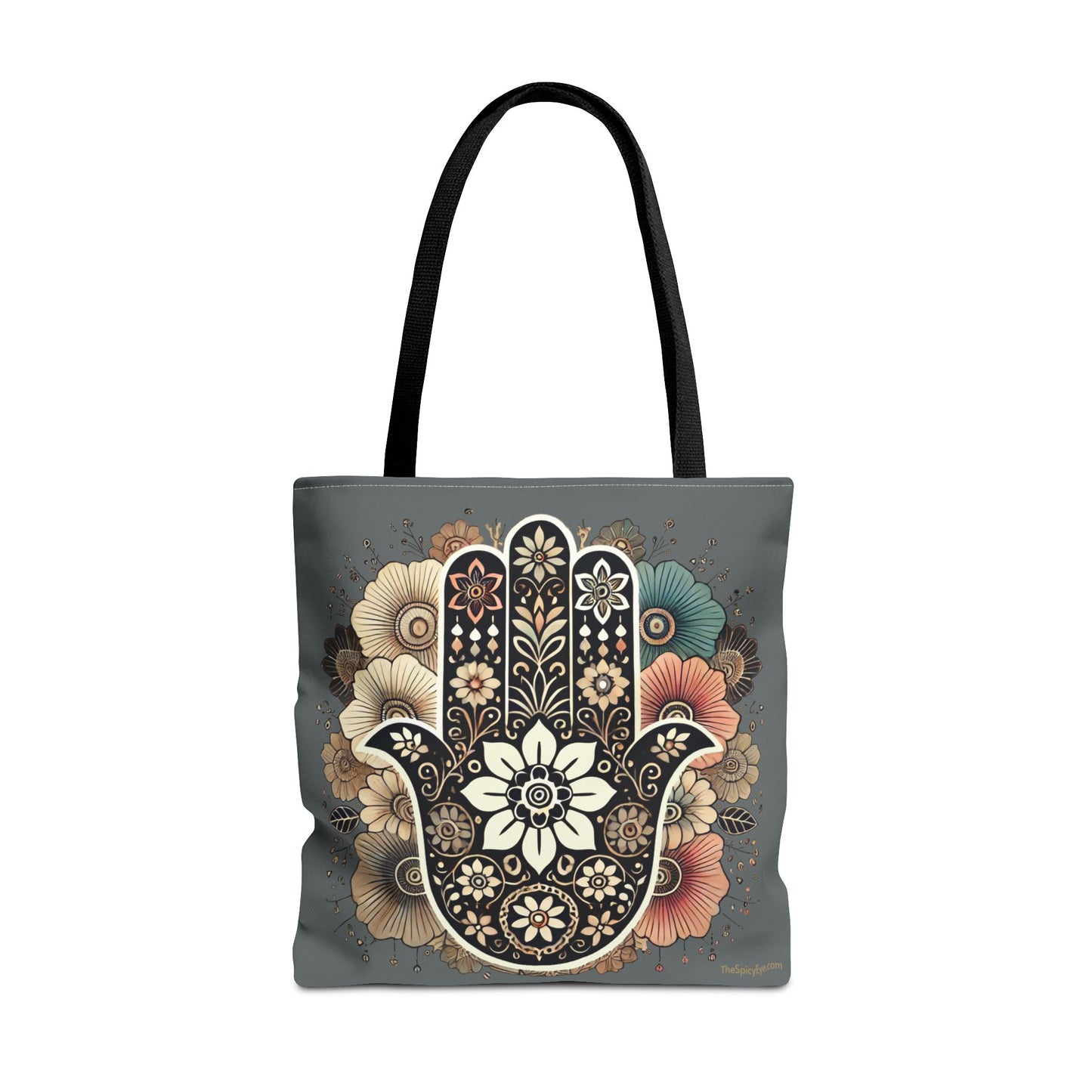 Boho Blossom Hamsa Tote