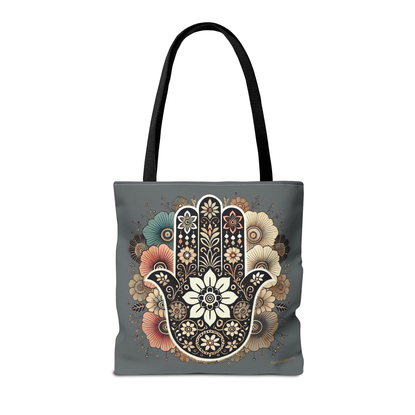 Boho Blossom Hamsa Tote