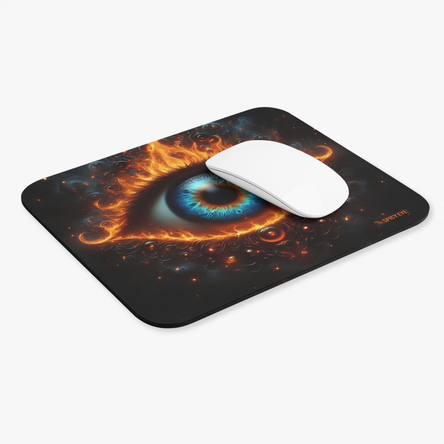 The Sizzling Stare That Sees Your Soul (And Roasts It)-Mouse Pads