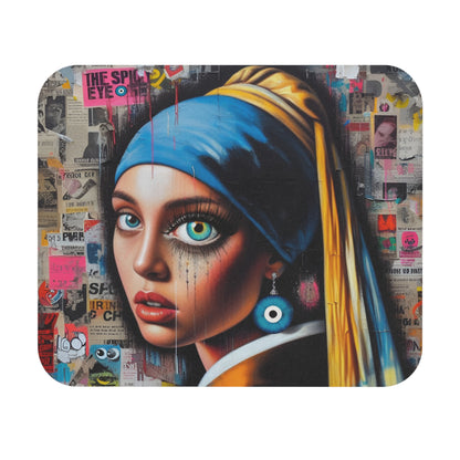 The Girl With The Evil Eye Earring - Mouse Pad
