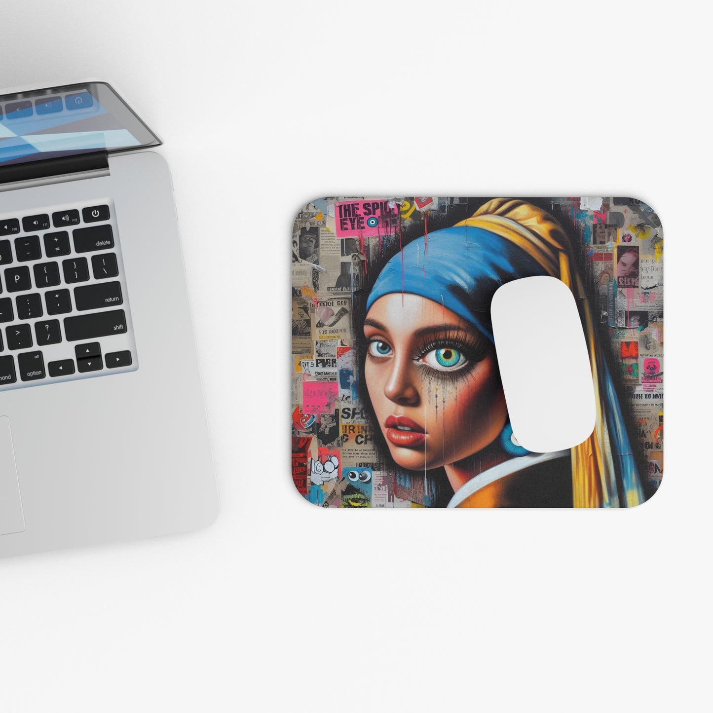 The Girl With The Evil Eye Earring - Mouse Pad