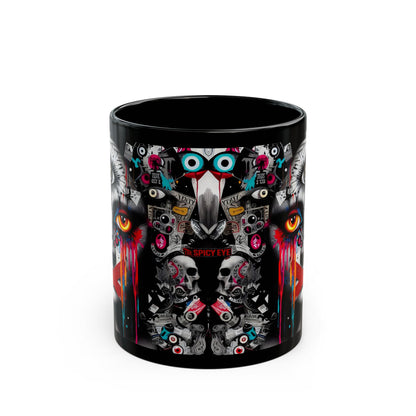 “Mona Lisa Smile, Evil Eye Stare, Morning Coffee Glare” – Classic art, modern attitude.