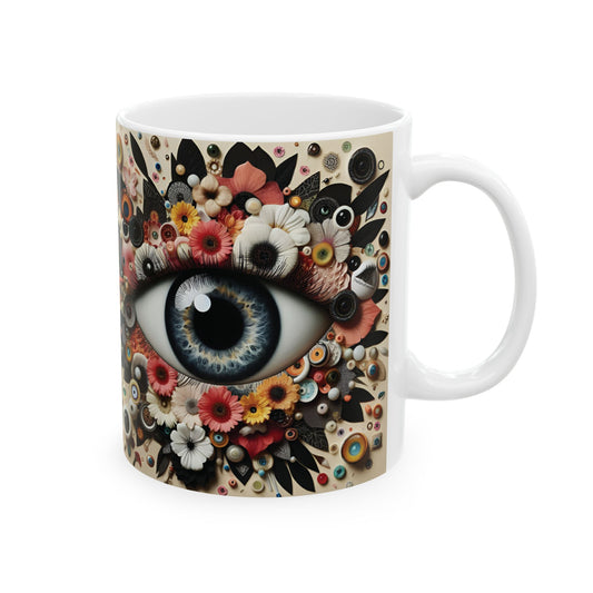 “Brewed Among Blooms & Bad Vibes Blockers” – Coffee in hand, evil eye on duty, patience nowhere.
