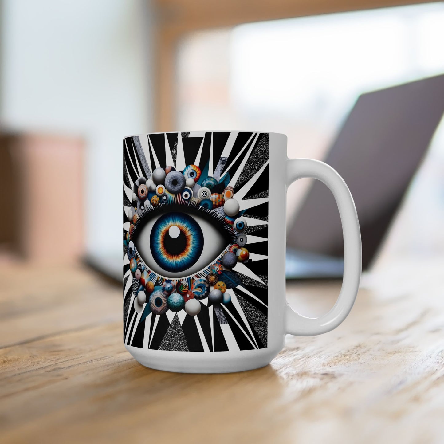 “Bad Moods Brewed Fresh, Evil Eye on Standby” – Perfect for Monday meetings. - White