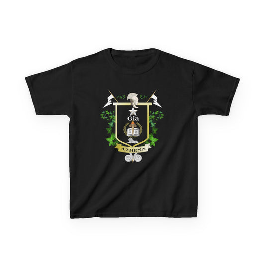 Gia__ __ Athena _Kids Heavy Cotton™ Tee - Custom Athena Shield Design