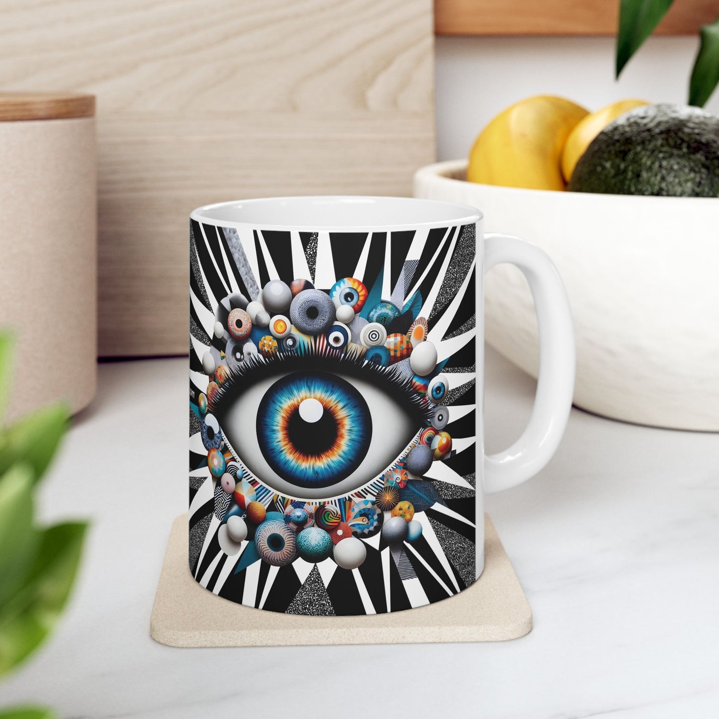 “Bad Moods Brewed Fresh, Evil Eye on Standby” – Perfect for Monday meetings. - White