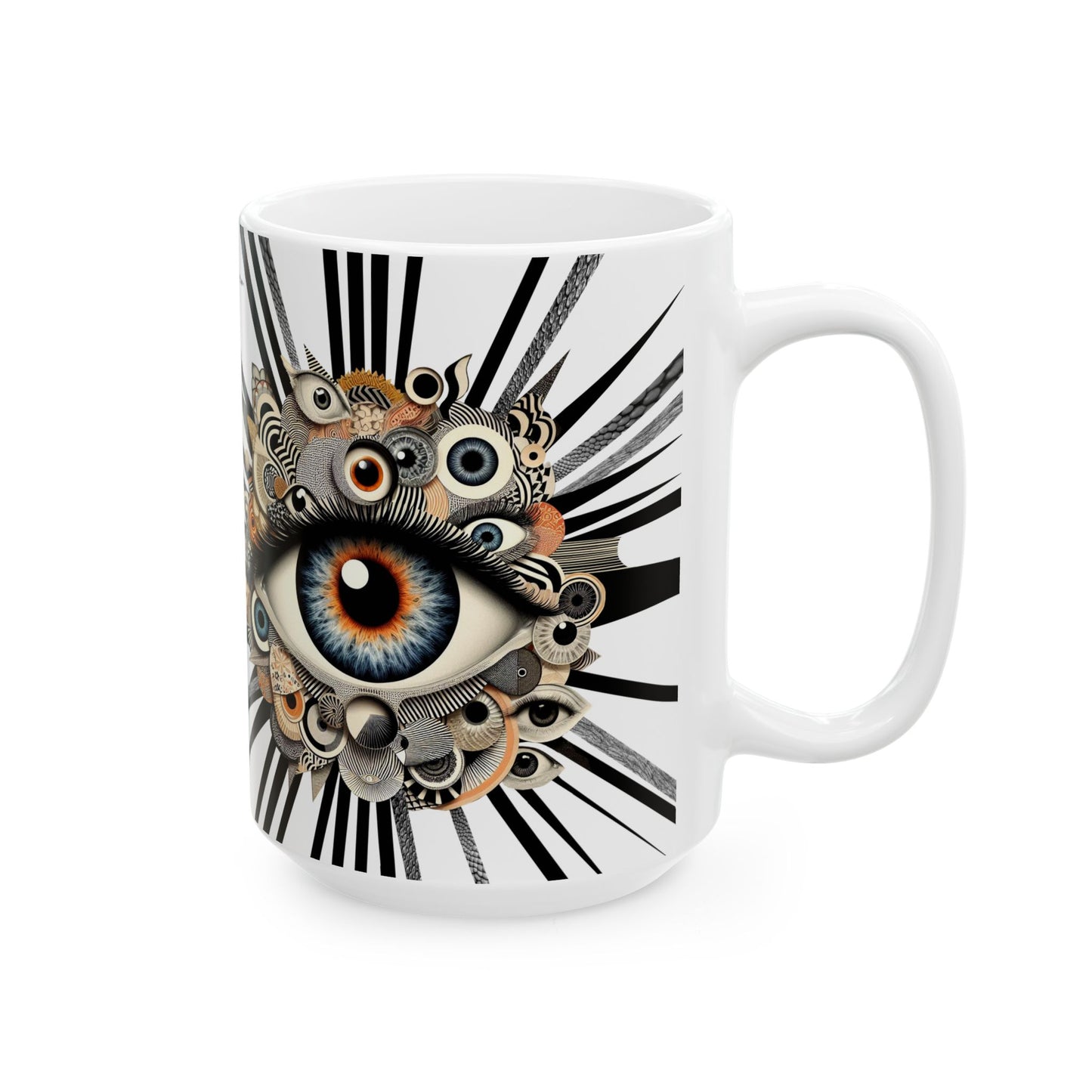 “Coffee First, Sarcasm Second, Evil Eye Always” – Morning mantra for open-plan survival. - White on White