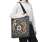 Boho Blossom Hamsa Tote
