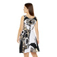 Abstract Love Women's Skater Dress - Chic & Playful Fashion