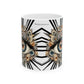 “Coffee First, Sarcasm Second, Evil Eye Always” – Morning mantra for open-plan survival. - White on White