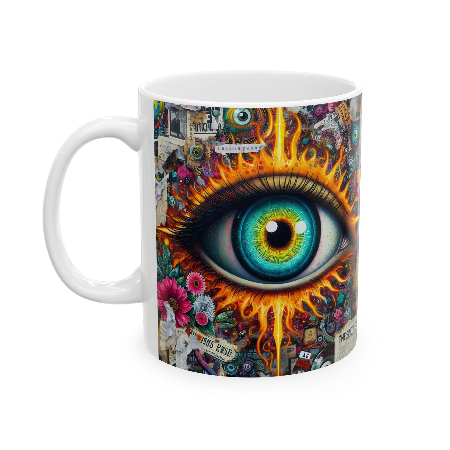 “Office Politics & Evil Eye Protection” – Sipping, judging, blocking negativity. -  White