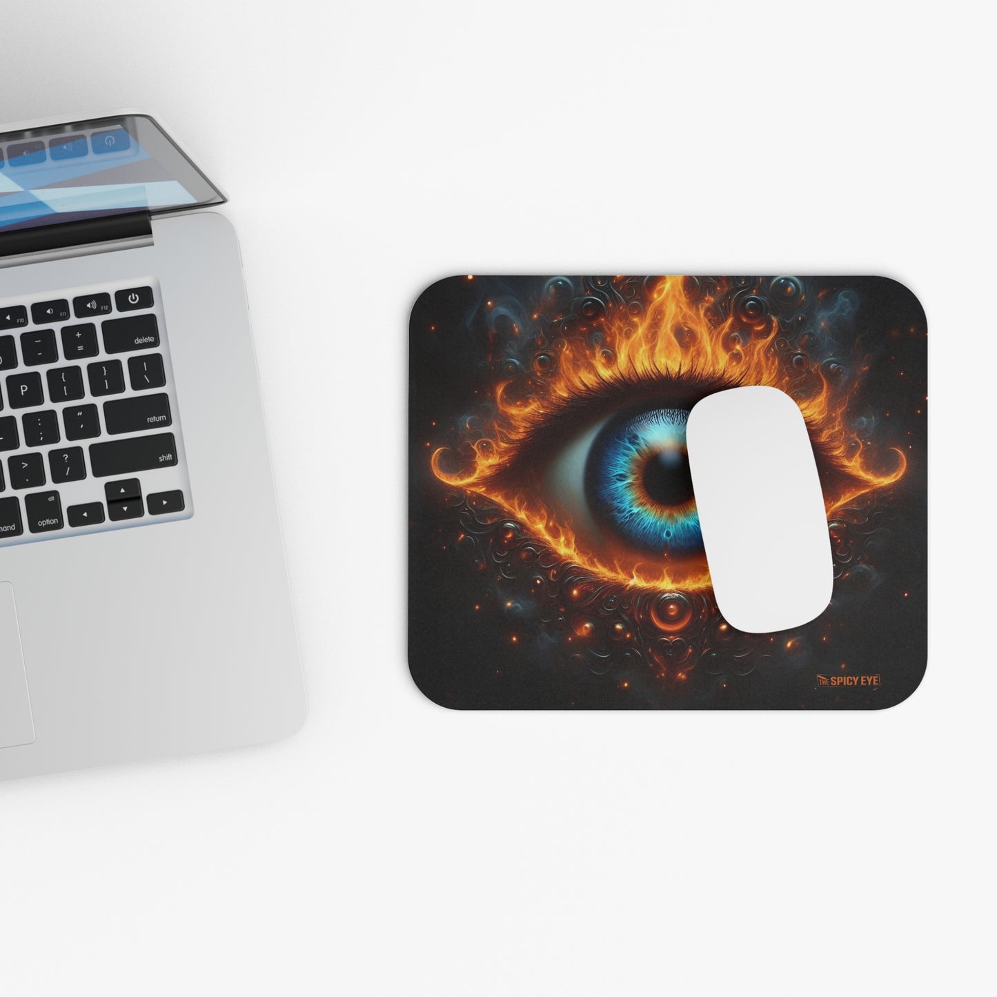 The Sizzling Stare That Sees Your Soul (And Roasts It)-Mouse Pads