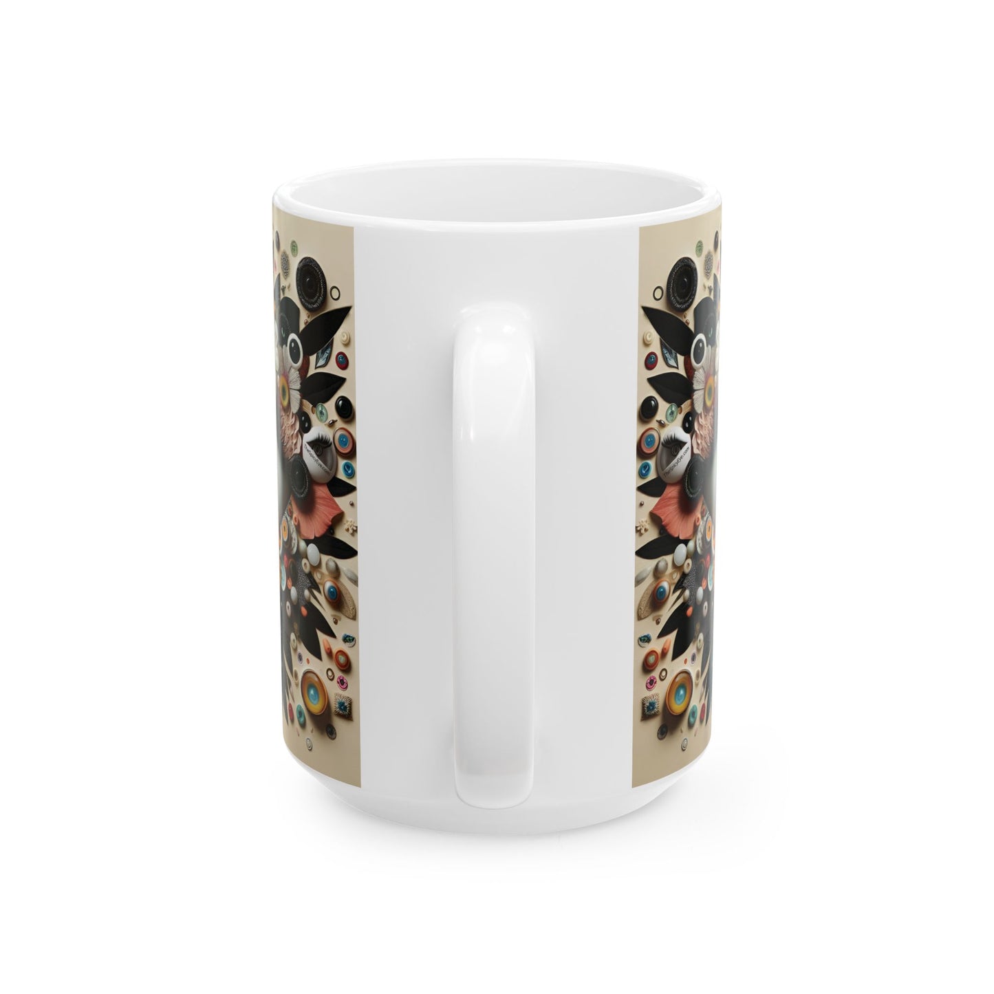 “Brewed Among Blooms & Bad Vibes Blockers” – Coffee in hand, evil eye on duty, patience nowhere.