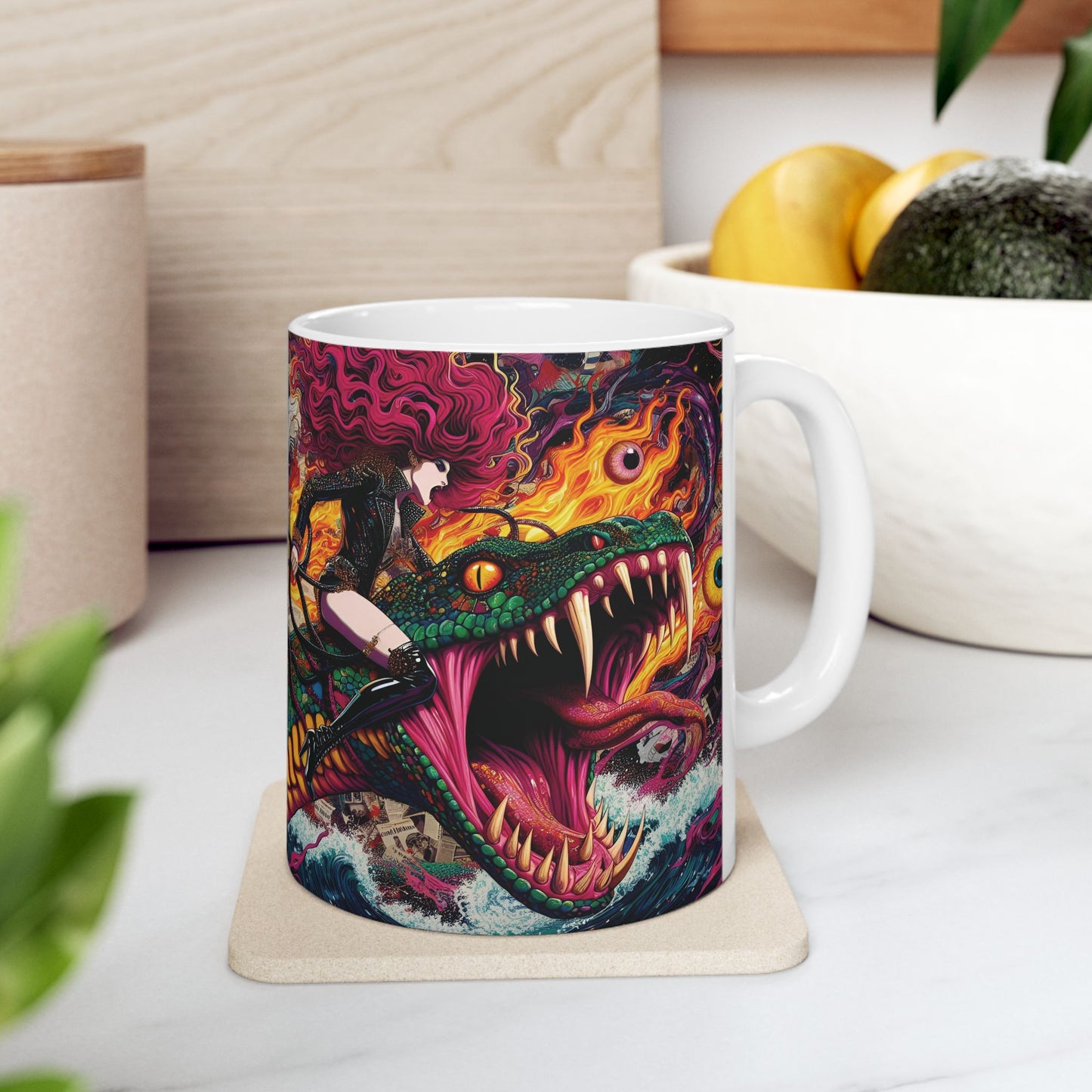 “Coffee, Chaos & Cold-Blooded Companions” – Evil eye handles curses; I handle the sass.