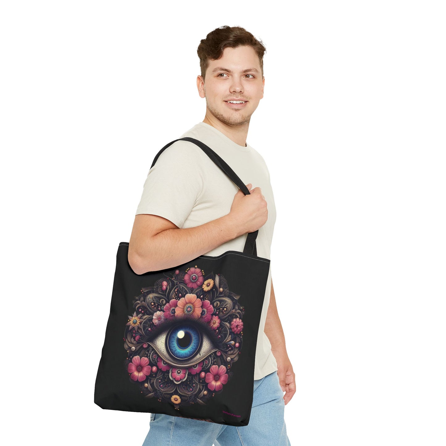 Celestial Guardian Floral Eye Tote