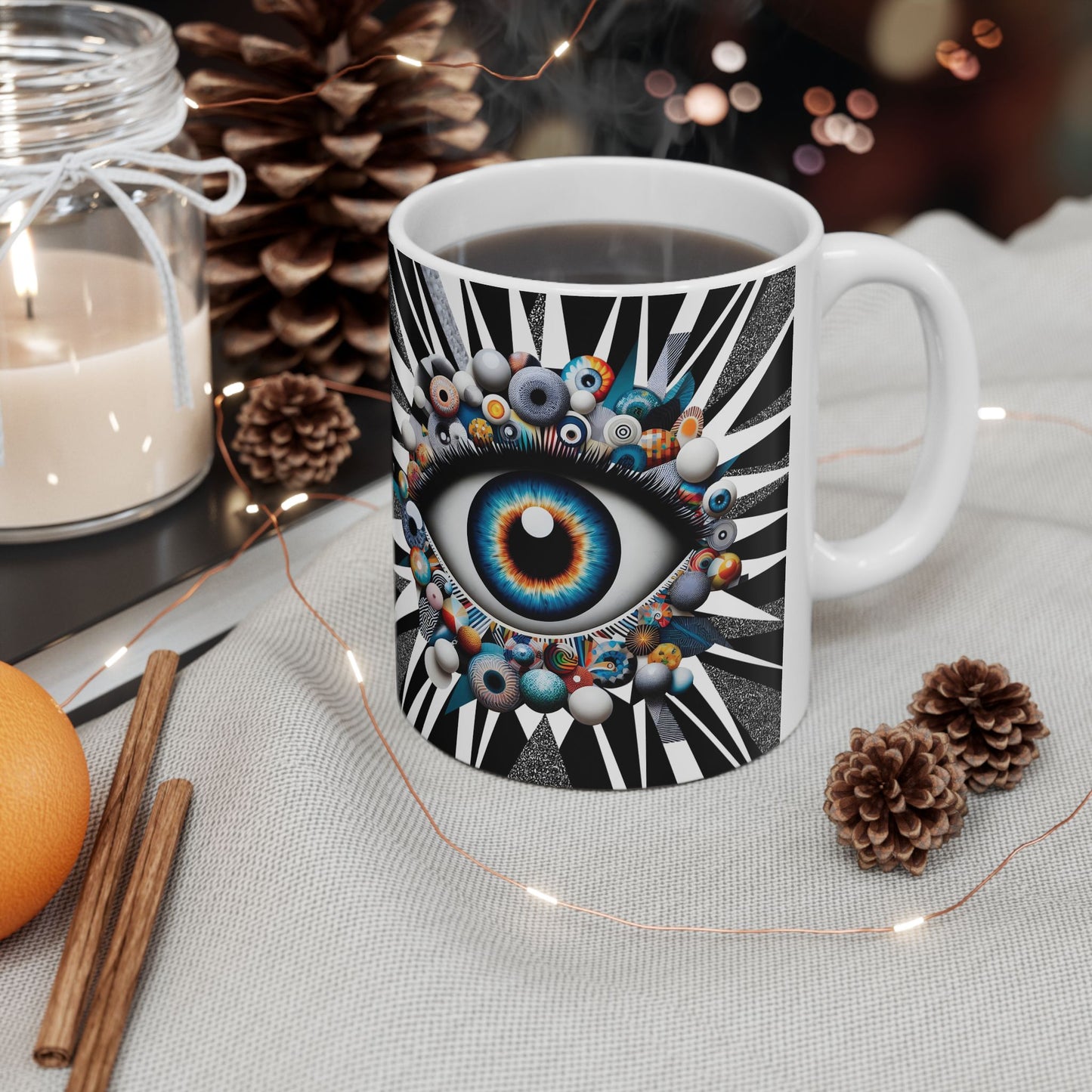 “Bad Moods Brewed Fresh, Evil Eye on Standby” – Perfect for Monday meetings. - White