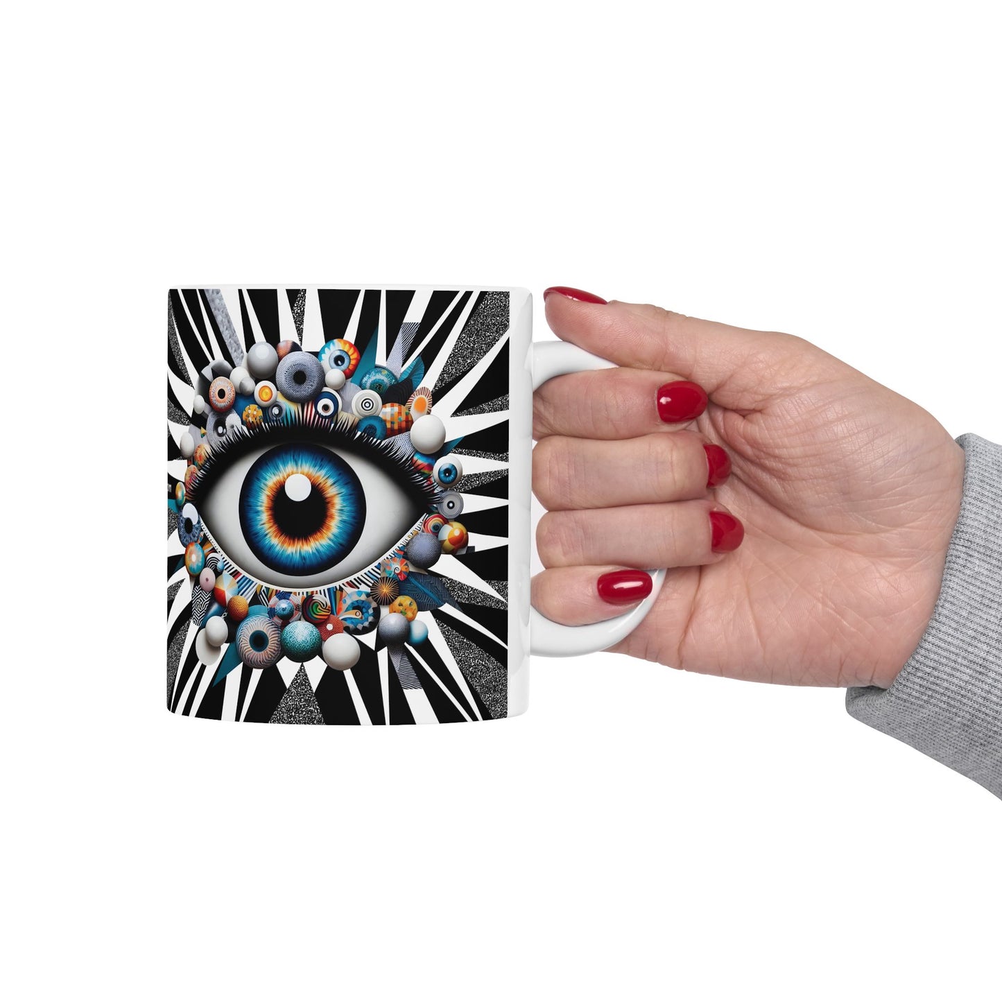 “Bad Moods Brewed Fresh, Evil Eye on Standby” – Perfect for Monday meetings. - White