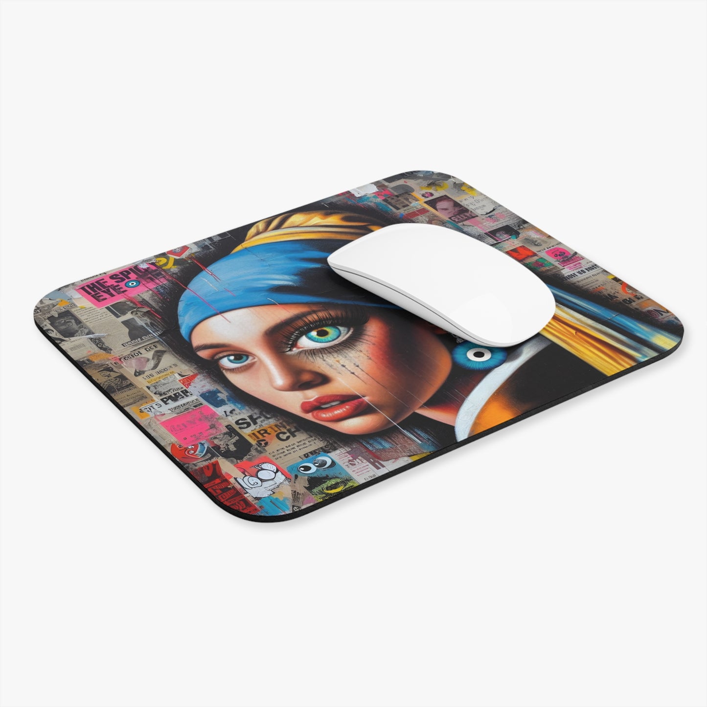 The Girl With The Evil Eye Earring - Mouse Pad