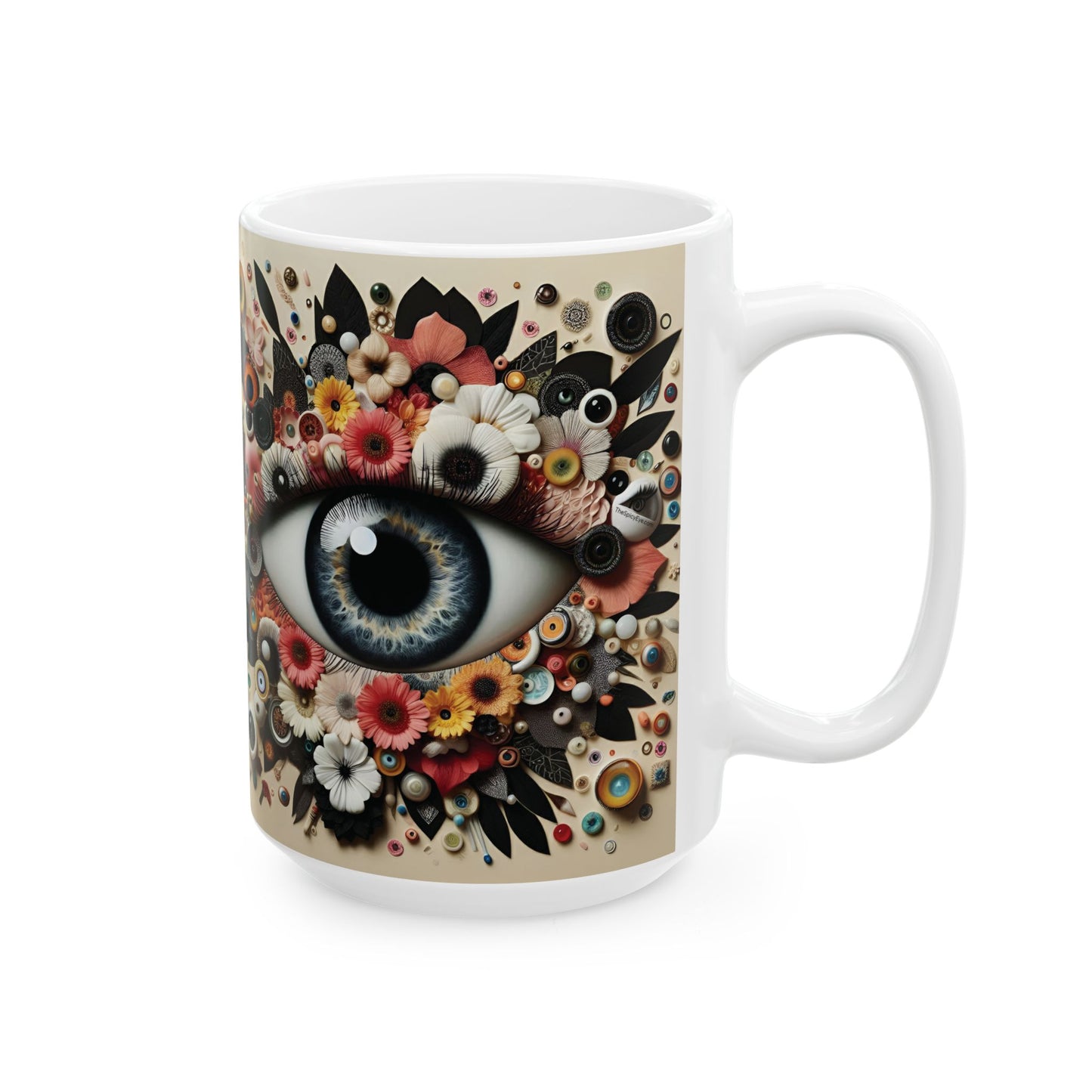 “Brewed Among Blooms & Bad Vibes Blockers” – Coffee in hand, evil eye on duty, patience nowhere.
