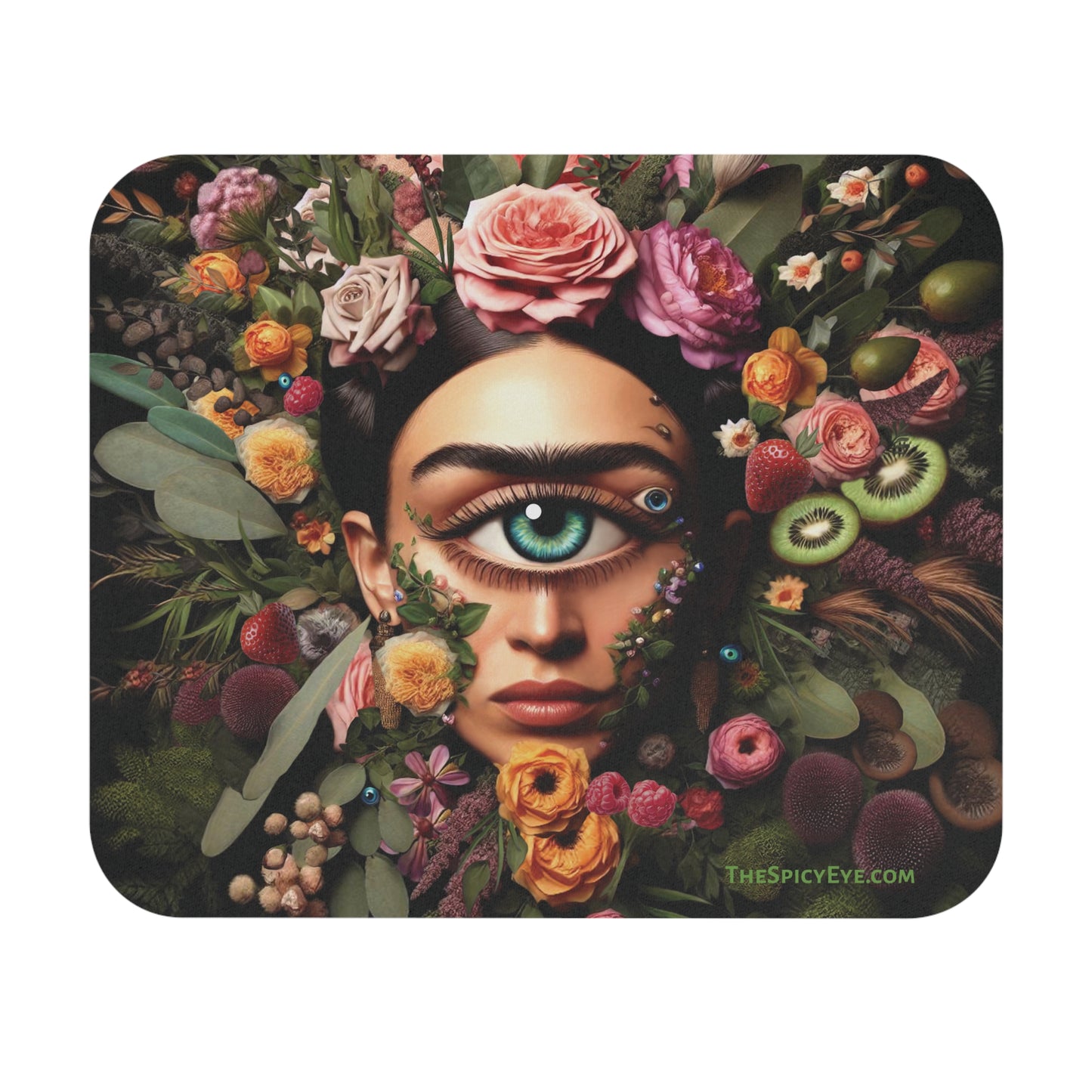Floral Frida's Bloom & Gaze Mouse Pad
