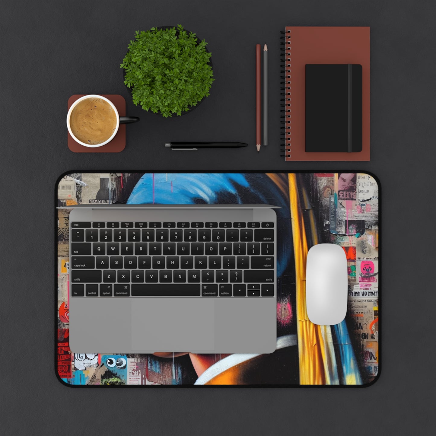 The Girl With The Evil Eye Earring - Desk Pad