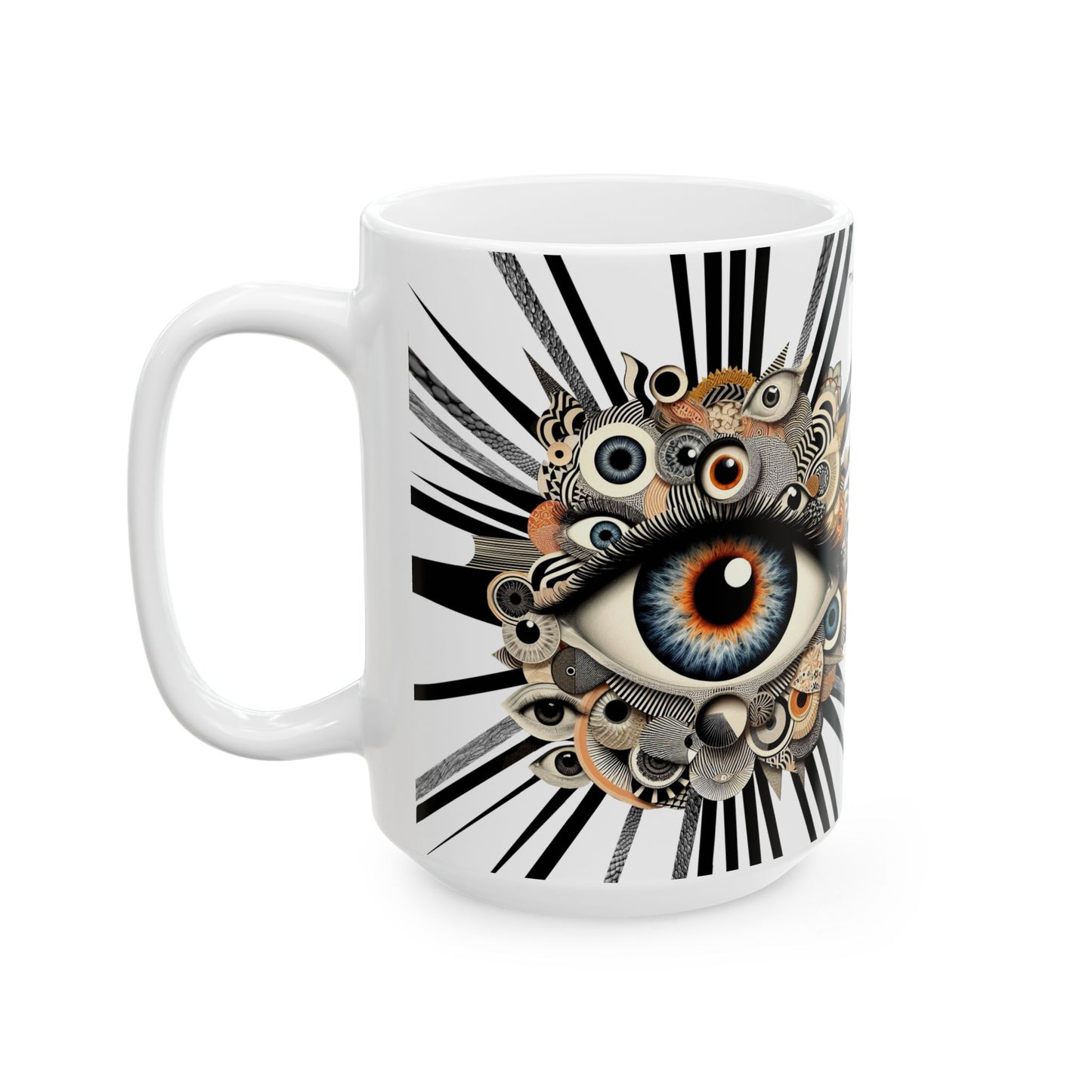 “Coffee First, Sarcasm Second, Evil Eye Always” – Morning mantra for open-plan survival. - White on White