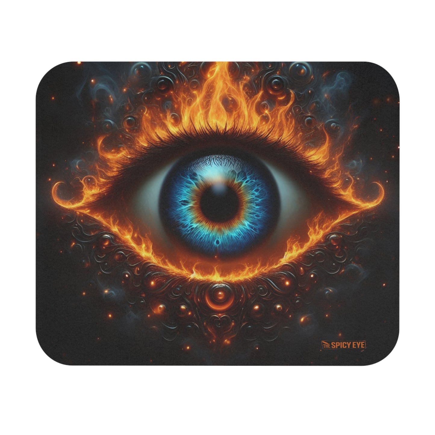 The Sizzling Stare That Sees Your Soul (And Roasts It)-Mouse Pads