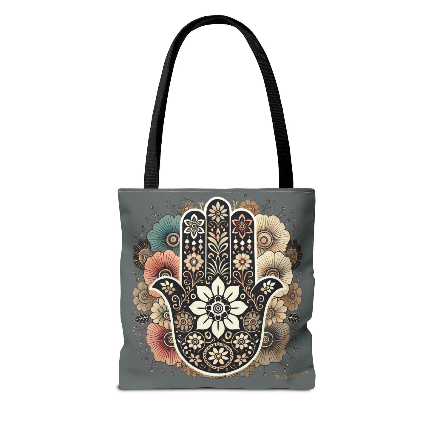 Boho Blossom Hamsa Tote