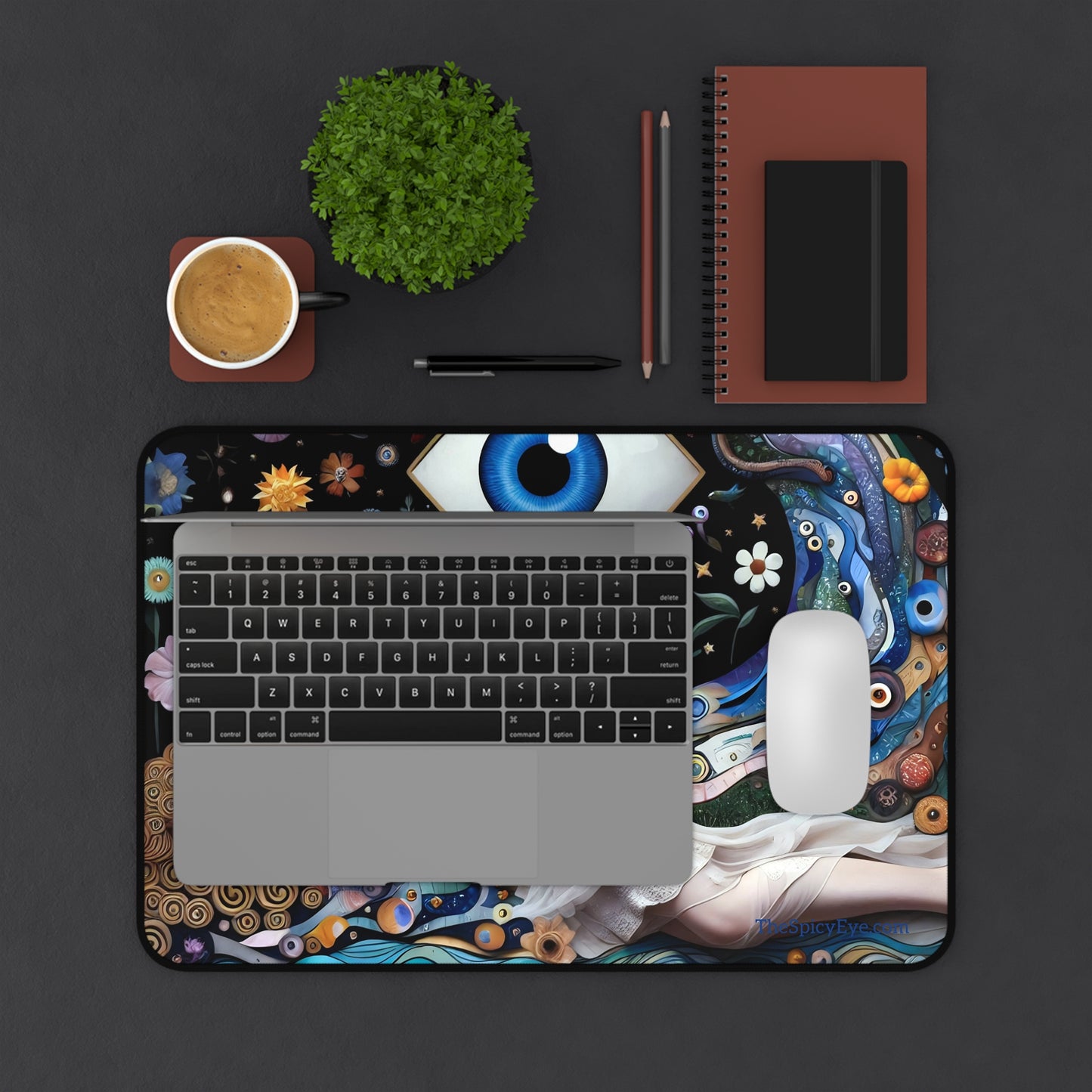 The Watchful Nap: Art, Attitude, and Eyeballs-Desk Mat