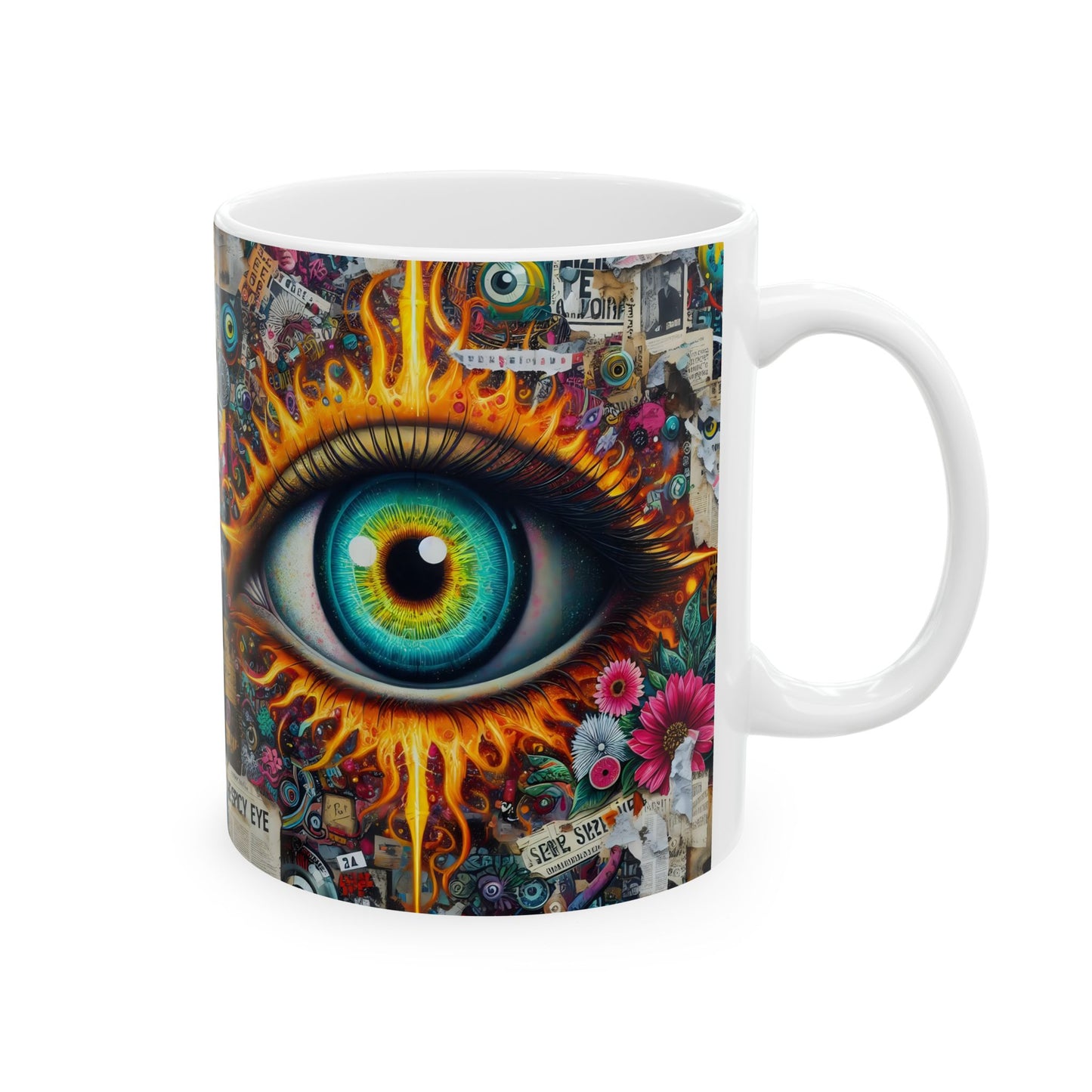 “Office Politics & Evil Eye Protection” – Sipping, judging, blocking negativity. -  White
